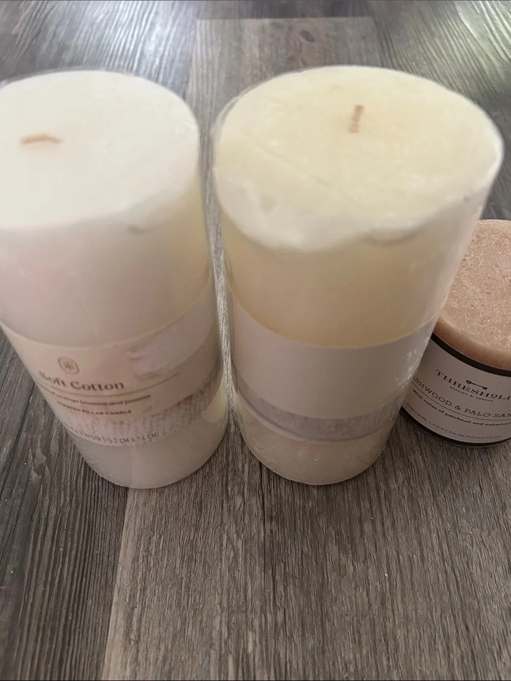 Threshold Neutral Pillar and Votive Candle Set